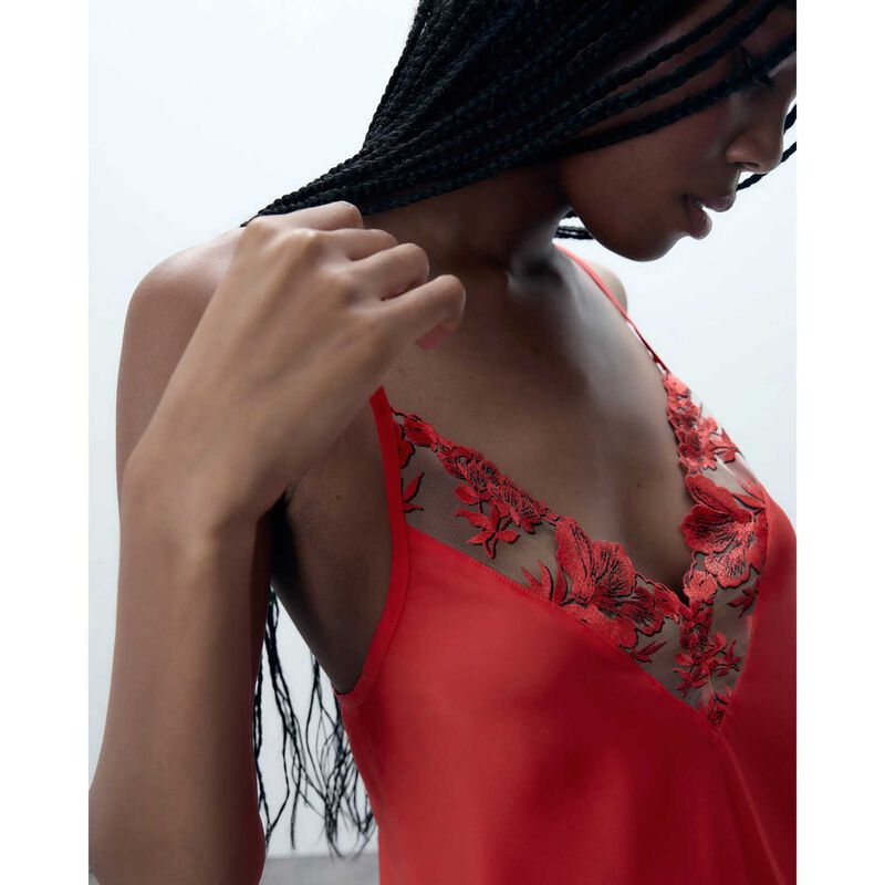 Bluebella Lavanya Luxury Satin Short Chemise image number 2